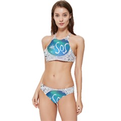 5 Seconds Of Summer Collage Quotes Banded Triangle Bikini Set