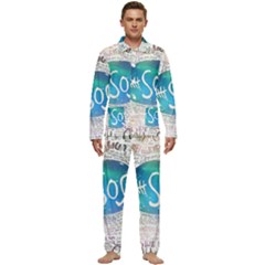 5 Seconds Of Summer Collage Quotes Men s Long Sleeve Velvet Pocket Pajamas Set