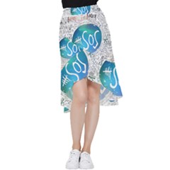 5 Seconds Of Summer Collage Quotes Frill Hi Low Chiffon Skirt