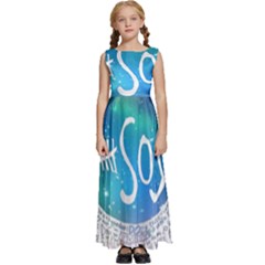 5 Seconds Of Summer Collage Quotes Kids  Satin Sleeveless Maxi Dress