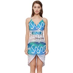 5 Seconds Of Summer Collage Quotes Wrap Frill Dress