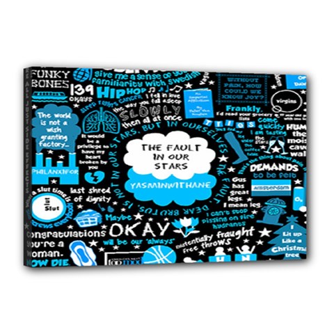 The Fault In Our Stars Collage Canvas 18  X 12  (stretched) by nate14shop