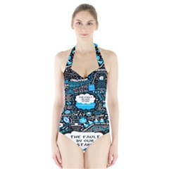 The Fault In Our Stars Collage Halter Swimsuit by nate14shop