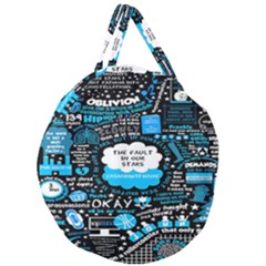 The Fault In Our Stars Collage Giant Round Zipper Tote by nate14shop