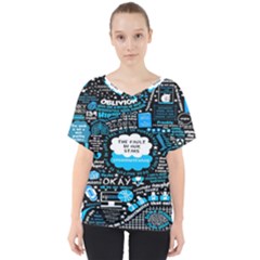 The Fault In Our Stars Collage V-neck Dolman Drape Top by nate14shop