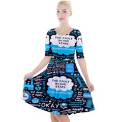 The Fault In Our Stars Collage Quarter Sleeve A-line Dress