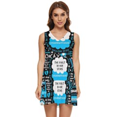 The Fault In Our Stars Collage Tiered Sleeveless Mini Dress