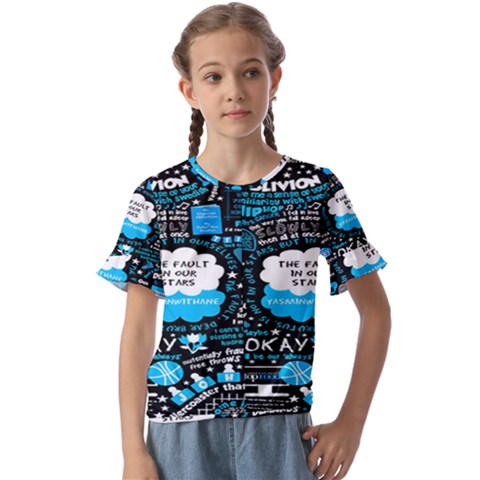 The Fault In Our Stars Collage Kids  Cuff Sleeve Scrunch Bottom Tee by nate14shop