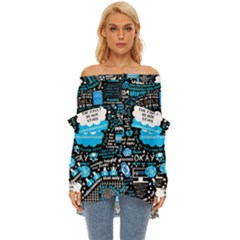 The Fault In Our Stars Collage Off Shoulder Chiffon Pocket Shirt