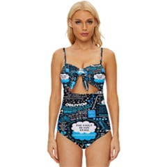 The Fault In Our Stars Collage Knot Front One-piece Swimsuit