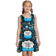 The Fault In Our Stars Collage Kids  Sleeveless Tiered Mini Dress