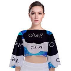 The Fault In Our Stars Tie Back Butterfly Sleeve Chiffon Top by nate14shop