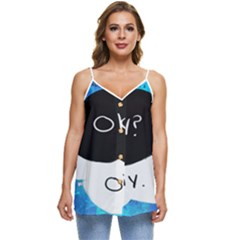 The Fault In Our Stars Casual Spaghetti Strap Chiffon Top