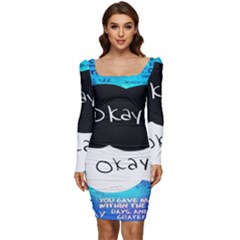 The Fault In Our Stars Women Long Sleeve Ruched Stretch Jersey Dress