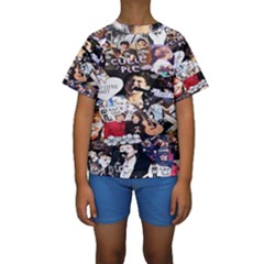 5 Second Summer Collage Kids  Short Sleeve Swimwear by nate14shop