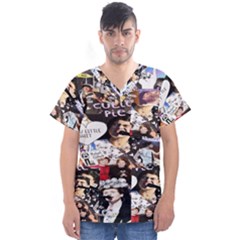 5 Second Summer Collage Men s V-neck Scrub Top