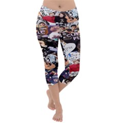 5 Second Summer Collage Lightweight Velour Capri Yoga Leggings by nate14shop