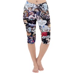 5 Second Summer Collage Lightweight Velour Cropped Yoga Leggings by nate14shop