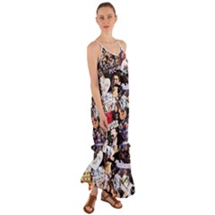 5 Second Summer Collage Cami Maxi Ruffle Chiffon Dress