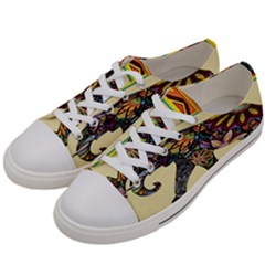 Elephant Colorfull Men s Low Top Canvas Sneakers by nate14shop