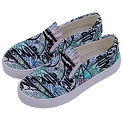 Panic At The Disco Lyric Quotes Kids  Canvas Slip Ons by nate14shop