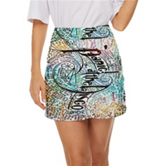 Panic At The Disco Lyric Quotes Mini Front Wrap Skirt by nate14shop