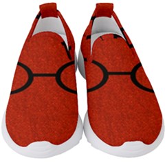 Harry Potter Glasses And Lightning Bolt Kids  Slip On Sneakers by nate14shop