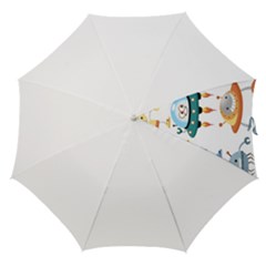 Vector-set-funny-robots-cartoon Straight Umbrellas by Jancukart