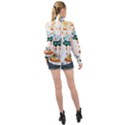 Vector-set-funny-robots-cartoon High Neck Long Sleeve Chiffon Top View2