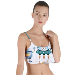 Vector-set-funny-robots-cartoon Layered Top Bikini Top 