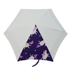 Fantasy-fat-unicorn-horse-pattern-fabric-design Mini Folding Umbrellas