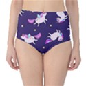 Fantasy-fat-unicorn-horse-pattern-fabric-design Classic High-Waist Bikini Bottoms View1