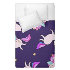 Fantasy-fat-unicorn-horse-pattern-fabric-design Duvet Cover Double Side (single Size)