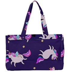 Fantasy-fat-unicorn-horse-pattern-fabric-design Canvas Work Bag