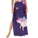 Fantasy-fat-unicorn-horse-pattern-fabric-design Maxi Chiffon Tie-Up Sarong View1