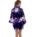 Fantasy-fat-unicorn-horse-pattern-fabric-design Long Sleeve Satin Kimono View2