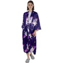 Fantasy-fat-unicorn-horse-pattern-fabric-design Maxi Satin Kimono View1