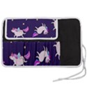 Fantasy-fat-unicorn-horse-pattern-fabric-design Pen Storage Case (L) View2