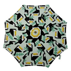 Seamless-tropical-pattern-with-birds Hook Handle Umbrellas (large)