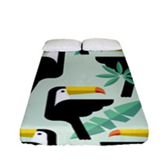 Seamless-tropical-pattern-with-birds Fitted Sheet (full/ Double Size)