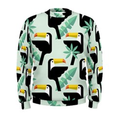 Seamless-tropical-pattern-with-birds Men s Sweatshirt