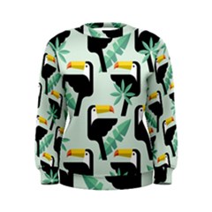 Seamless-tropical-pattern-with-birds Women s Sweatshirt