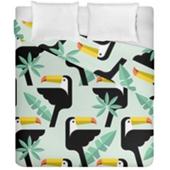 Seamless-tropical-pattern-with-birds Duvet Cover Double Side (california King Size)