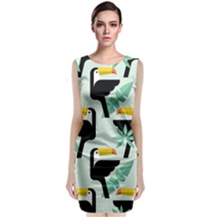 Seamless-tropical-pattern-with-birds Classic Sleeveless Midi Dress