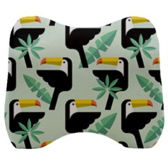 Seamless-tropical-pattern-with-birds Velour Head Support Cushion