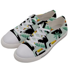 Seamless-tropical-pattern-with-birds Men s Low Top Canvas Sneakers by Jancukart