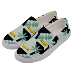 Seamless-tropical-pattern-with-birds Men s Canvas Slip Ons