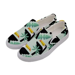 Seamless-tropical-pattern-with-birds Women s Canvas Slip Ons