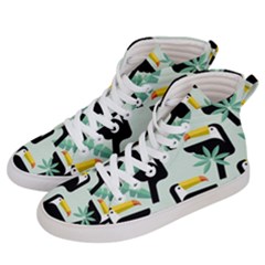 Seamless-tropical-pattern-with-birds Women s Hi-top Skate Sneakers