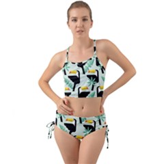 Seamless-tropical-pattern-with-birds Mini Tank Bikini Set